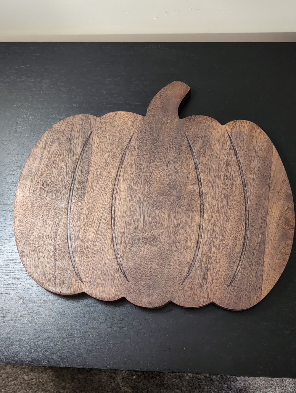 Crate And Barrel Pumpkin Wood Serving Board NEW